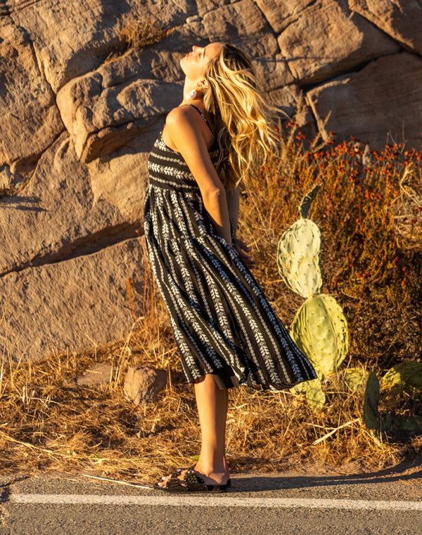 jacey embellished maxi dress Carve Designs Jacey Textured Dress
