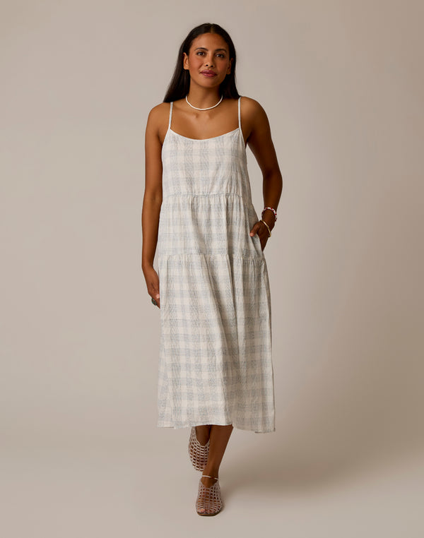 Jacey Textured Dress: Crosscheck