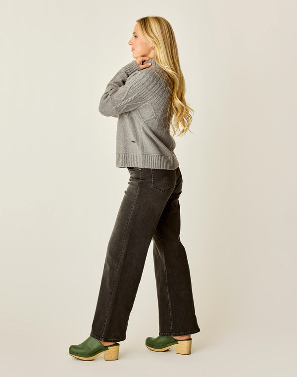 Audrey Wide Leg High Rise Stretch Denim | Carve Designs