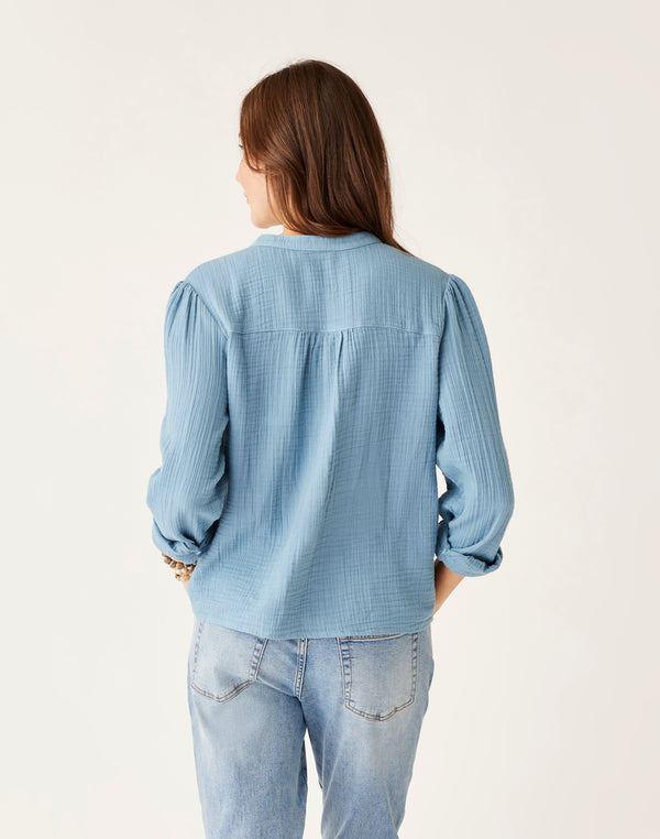 Tatum Double Gauze Shirt: Storm
