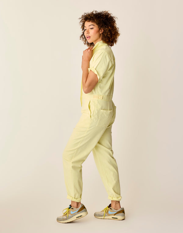 Nyla Twill Jumpsuit: Light Limeade