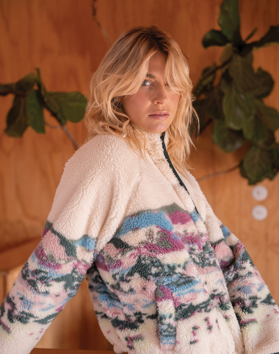 Posie Boucle Jacket: Birch Plaid