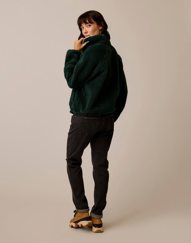 Scout Fleece Pullover: Dark Pine