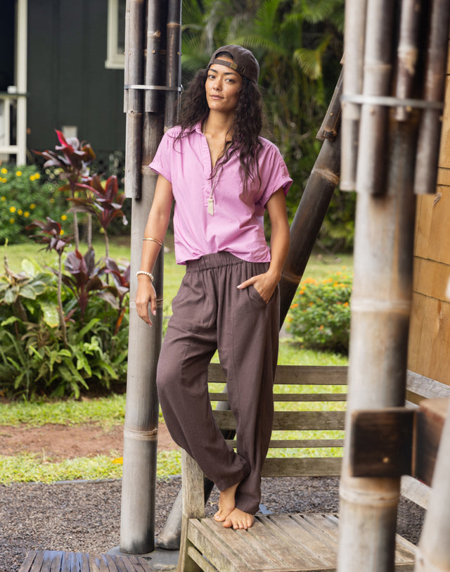 Elliott Voile Top: Light Violet