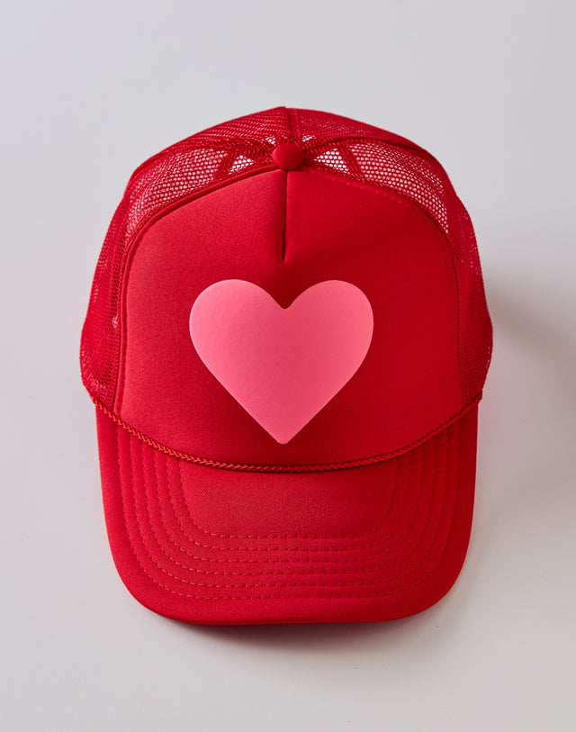 Classic Heart Trucker: Red
