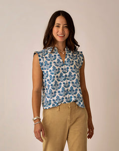 Reagan Top: Folk Floral