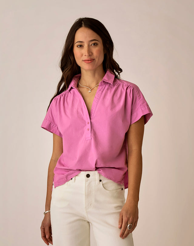 Elliott Voile Top: Light Violet