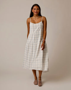 Jacey Textured Dress: Crosscheck