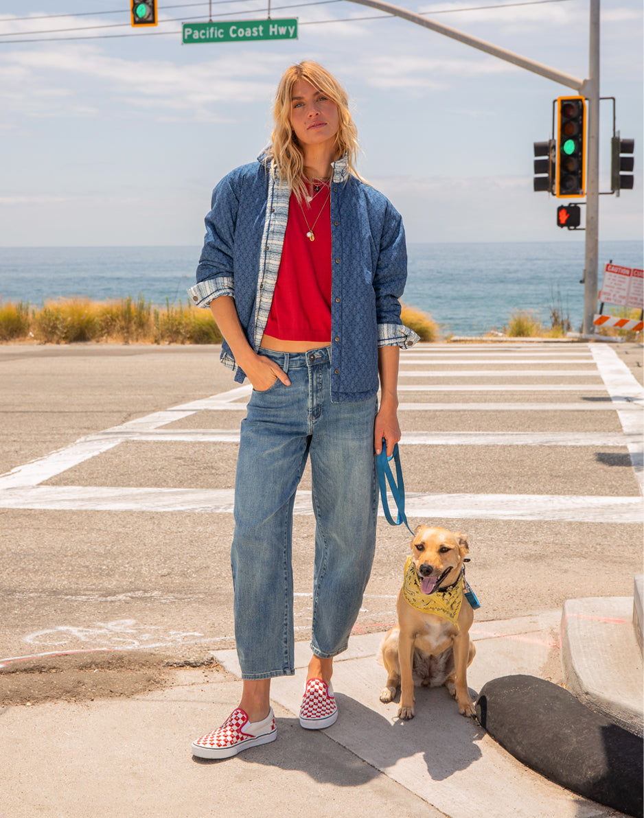 Dana Barrel Pant: Blue Ridge