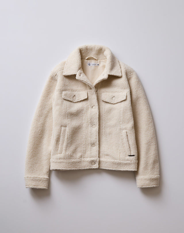 Rhea Boucle Trucker: Birch