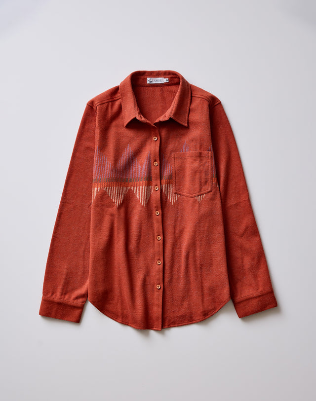 Fairbanks Supersoft Shirt: Copper Zig Zag