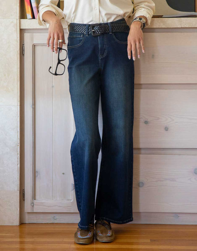 Woven Leather Belt: Black