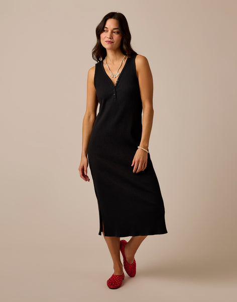 blue dress for baby girl Elodie Rib Dress: Black