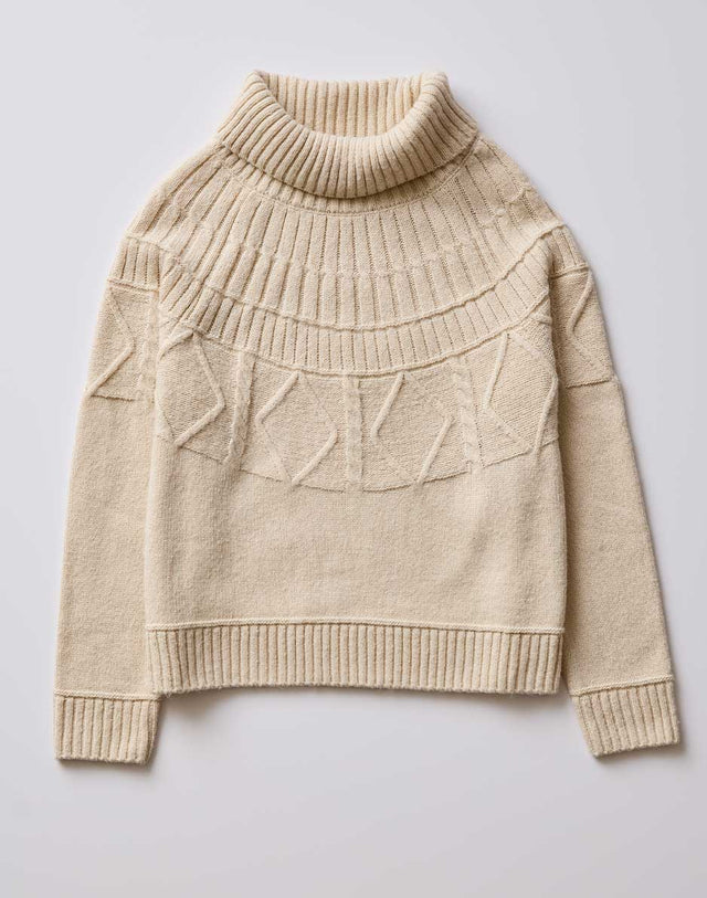 Neve Cable Turtleneck: Birch