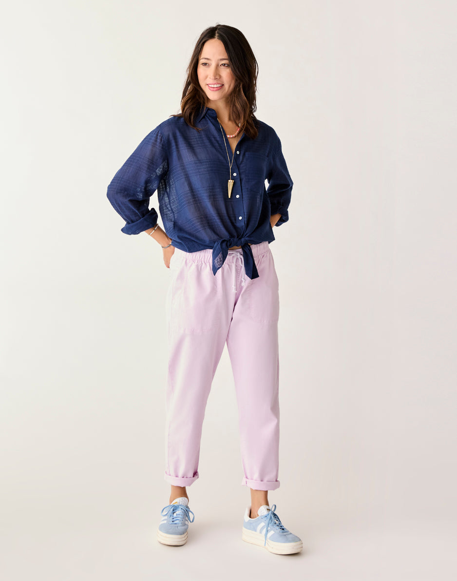 Zoe Twill Pant: Dawn