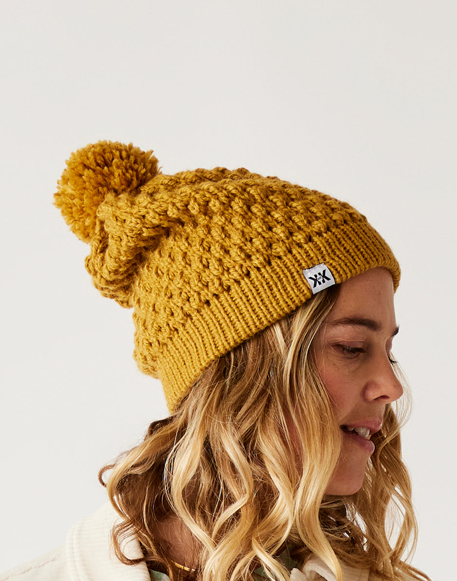 Abby Pom Beanie: Wood display picture 1