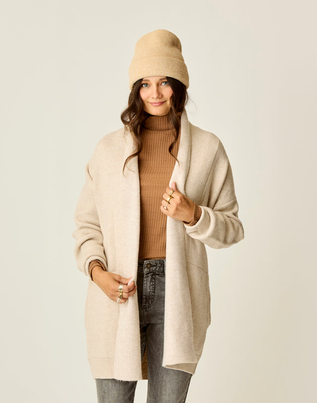 Priya Topper: Oatmeal Heather