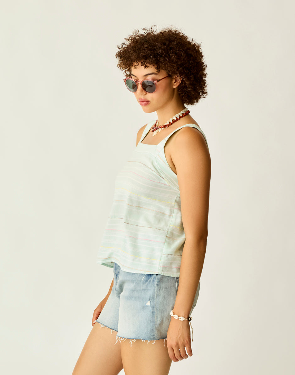 Liv Stitched Top: Surf Spray Texture