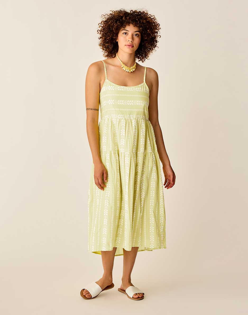 Carve Designs - Womens Jacey Textured Dress - Small / Limeade Embroidered Carve Designs - Womens Jacey Textured Dress - Small / Limeade Embroidered
