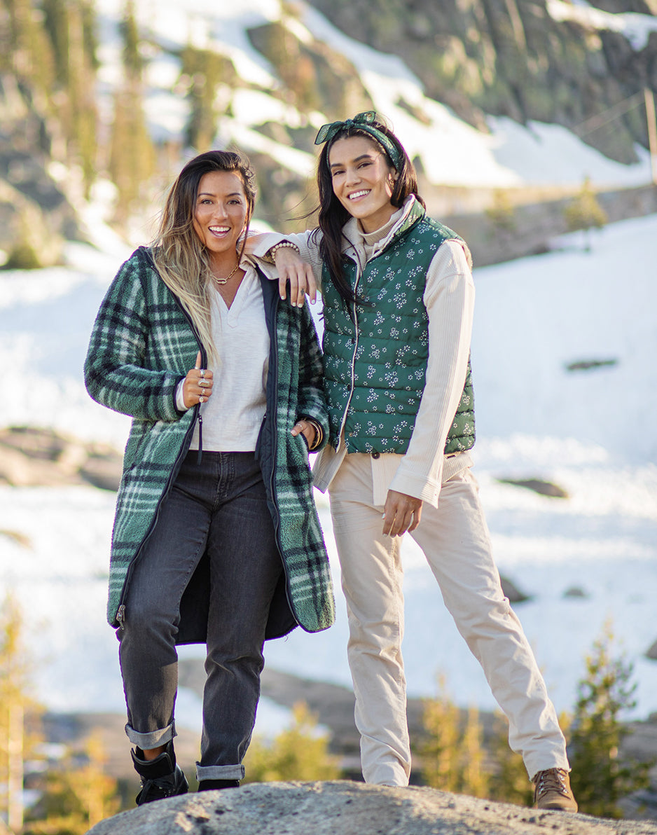Baker Reversible Vest: Cilantro/Birch