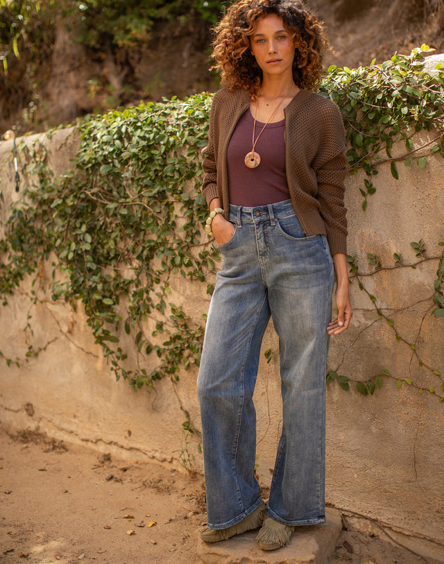 Audrey Wide Leg: Blue Ridge