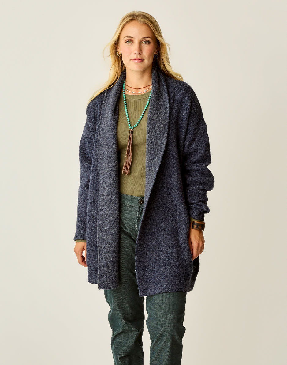 Priya Topper: Navy Heather