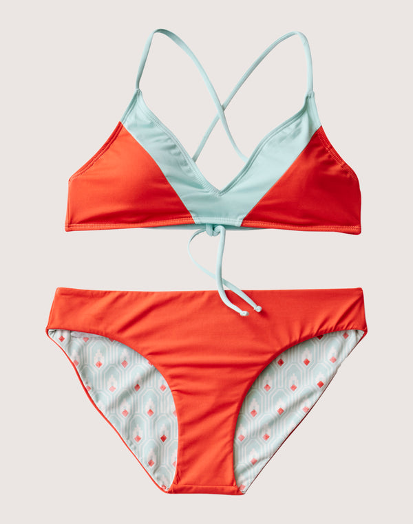 Colorblock Sunset Tamarindo Colorblock Top: Sunset w. Sea Glass